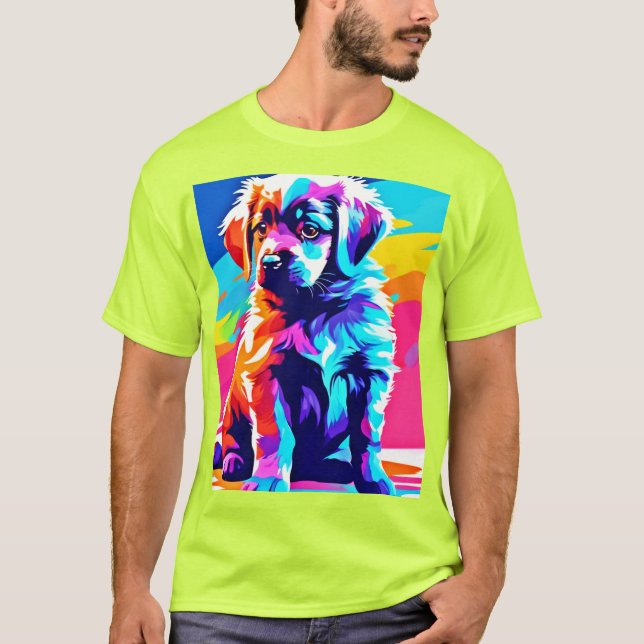Camiseta Arte de Cachorro Arborizado (Frente)