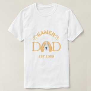 Camiseta Arte de Cachorro Beagle Gamer Pai Est 2026