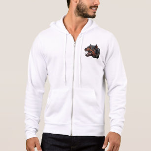 Camiseta Arte de Cachorro Bravo com Coleira de Espinhos de 