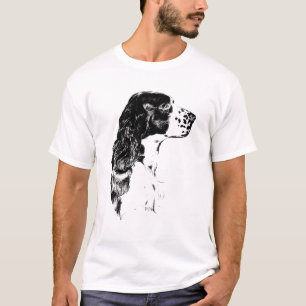Camiseta Arte de Cachorro do Springer Spaniel Inglês