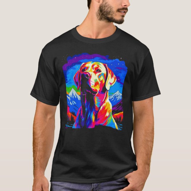 Camiseta Arte de Cachorro Labrador Retriever (Frente)