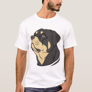 Camiseta Arte de Cachorro Rottweiler
