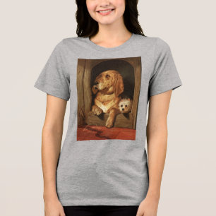 Camiseta Arte de Cachorro Vintage Bloodhound Vitoriano e We