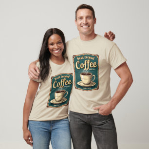 Camiseta Arte de café fresca e doce, de café
