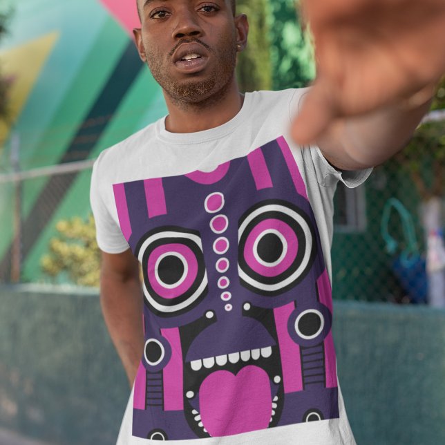 Camiseta Arte De Calcário Púrpura E Rosa (Criador carregado)