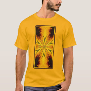 Camiseta Arte De Caleidoscópio Amarelo-abstrato