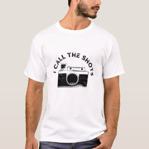Camiseta Arte de Câmera Vintage Chame o Tiro