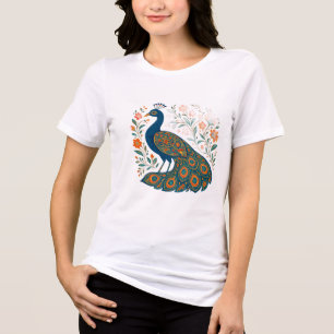 Camiseta Arte de Caminhão com Pavão