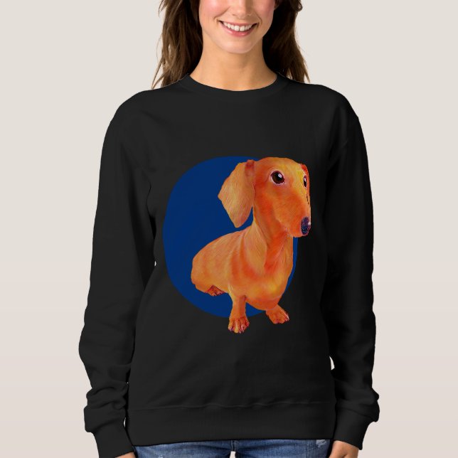 Camiseta Arte De Cão Com Fundo Azul (Frente)