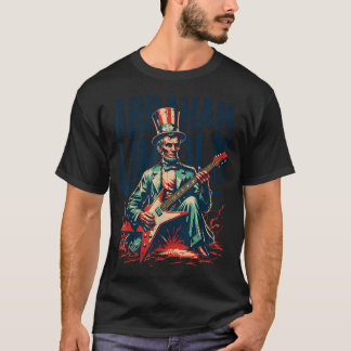 Camiseta Arte de Capa Retro Rock And Roll anos 60 Abraham L