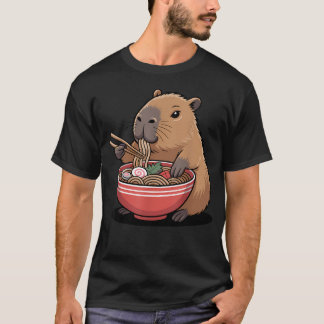 Camiseta Arte de Capivara Fofa para Roedor Animal