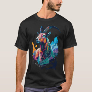 Camiseta Arte de Capricórnio Montanhismo Bouldering Montanh