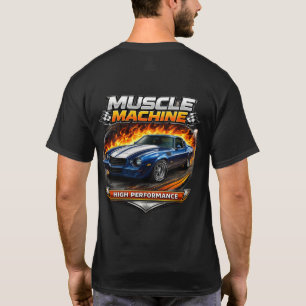 Camiseta Arte de Carros Antigos de Alto Desempenho