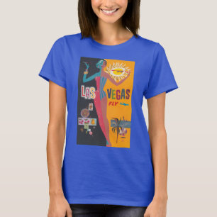 Camiseta Arte de Cartaz de Viagem de Jogos de Azar de Las V