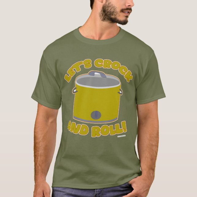 Camiseta Arte De Cartografia Lenta De Crock E Roll, (Frente)