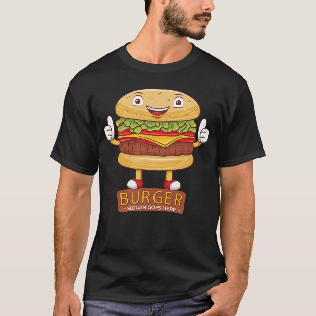 Camiseta Arte de Cartoon de Burger Cujo (Frente)