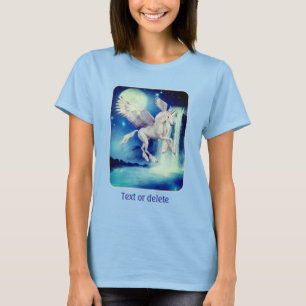 Camiseta Arte de cavalo de fantasia de cachoeira de unicórn