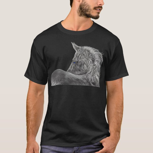 Camiseta Arte de Cavalo Selvagem (Frente)
