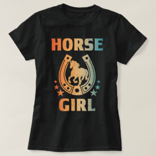 Camiseta Arte de cavalos mulheres meninas crianças passeio 