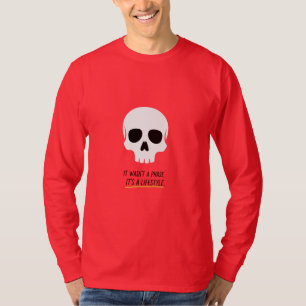 Camiseta Arte de Caveira: Não Foi uma Fase, É um Estilo de