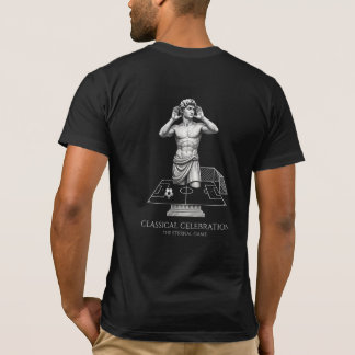 Camiseta Arte de Celebração de Futebol com Estátua Clássica