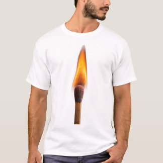 Camiseta Arte de Chama de Palito de Fósforo Queimando – Faí