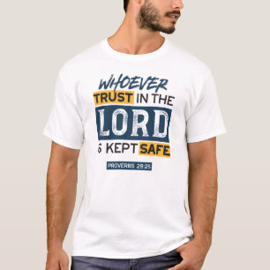 Camiseta Arte de Citação Bíblica - Provérbios 29:25 Confie