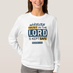Camiseta Arte de Citação Bíblica - Provérbios 29:25 Confie
