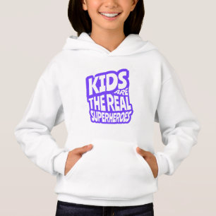 Camiseta Arte de Citação: Crianças São os Verdadeiros Super