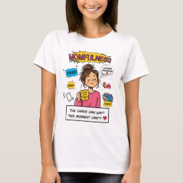 Camiseta Arte de Citação de Mãe Atenta Comic de Plenitude M