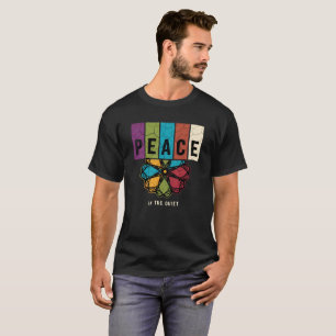 Camiseta Arte de Citação Espiritual Mandala Paz Retro