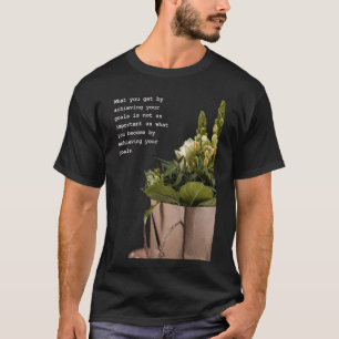 Camiseta Arte de Citação Inspirativa de Viagem Transformado