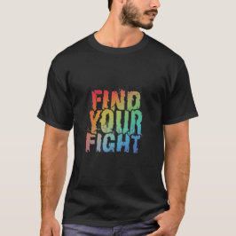 Camiseta Arte de Citação Motivacional Encontre Sua Luta