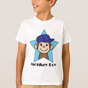 Camiseta Arte de Clipe de Desenho Animado Fofo Macaco Feliz