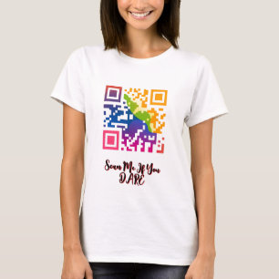 Camiseta Arte de código QR vibrante