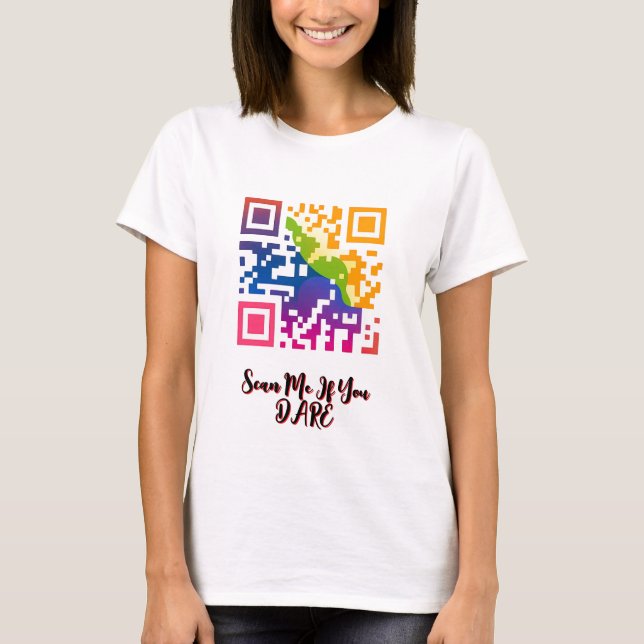 Camiseta Arte de código QR vibrante (Frente)