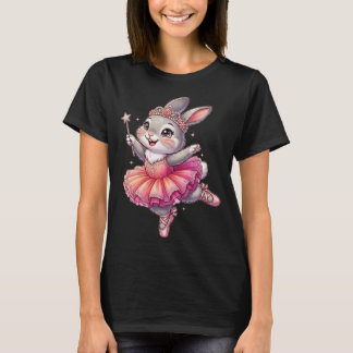 Camiseta Arte de coelho bailarina engraçada e fofa coelho b