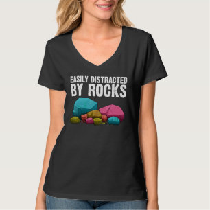 Camiseta Arte de Coleta de Rochas para Homens Mulheres Geol