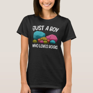 Camiseta Arte de Coleta de Rochas para Meninos Crianças Geo