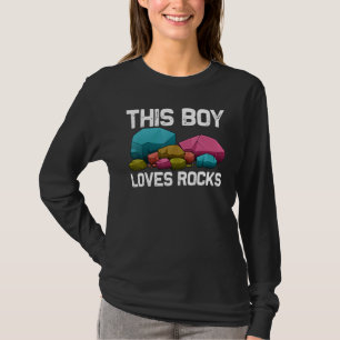 Camiseta Arte de Coleta de Rochas para Meninos Geologia Inf