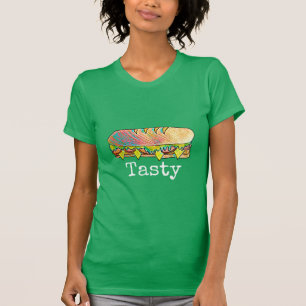 Camiseta Arte de comida fofa e sandes