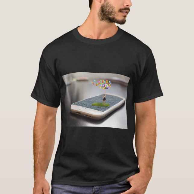 Camiseta Arte de composição de smartphones (Frente)