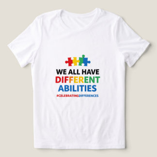 Camiseta Arte de Conscientização sobre Diferentes Habilidad