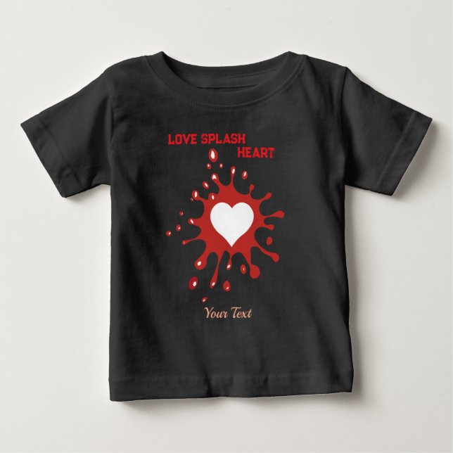 Camiseta Arte de Coração Salpicado – Design Criativo de Exp (Frente)