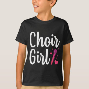 Camiseta Arte de Coro para Meninas Mulheres Coro Cantando C
