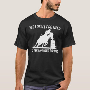 Camiseta Arte de Corrida de Barril Legal para Homens Mulher