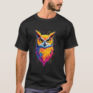 Camiseta Arte de coruja fofa Amante de aves noturnas Coruja