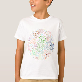 Camiseta arte de criaturas marinhas