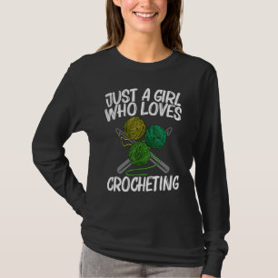 Camiseta Arte De Crocheting Para Meninas Mãe Artesanato De 