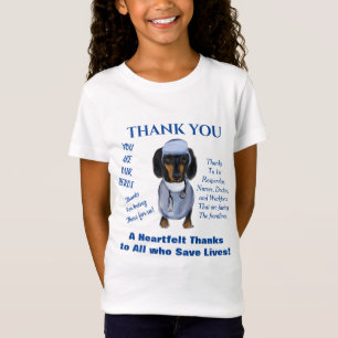 Camiseta Arte de Dachshund de Agradecimento